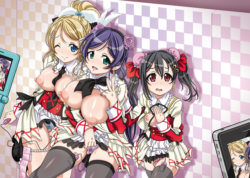 tojo nozomi, yazawa nico, and ayase eli (love live! and 1 more) drawn by nori_(akusei_shinseibutsu)