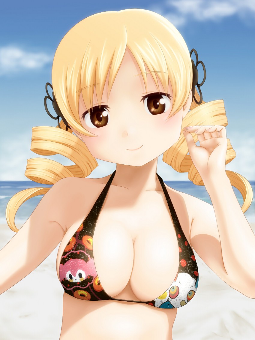 tomoe mami and charlotte (mahou shoujo madoka magica) drawn by shishamo_(scholacco)