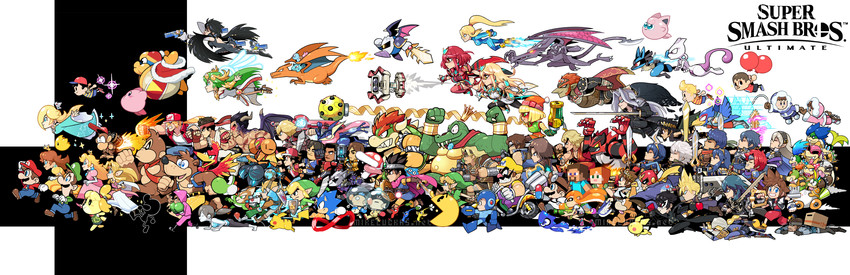 link, pikachu, princess zelda, cloud strife, kirby, and 91 more (pokemon and 57 more) drawn by mike_luckas
