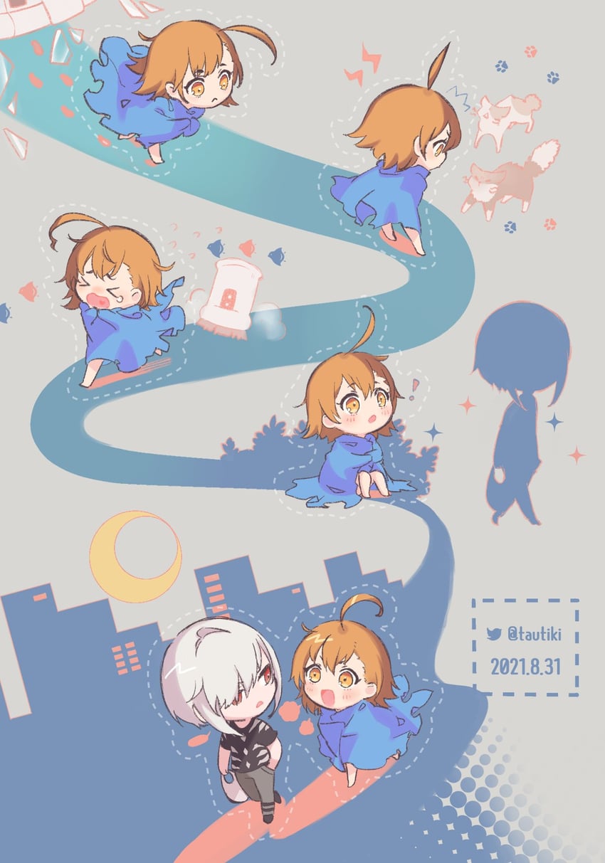 accelerator and last order (toaru majutsu no index and 1 more) drawn by tautiki