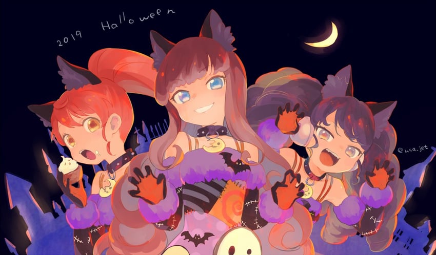 kurosu aroma, shiratama mikan, and gaaruru (pretty series and 1 more) drawn by machico_maki