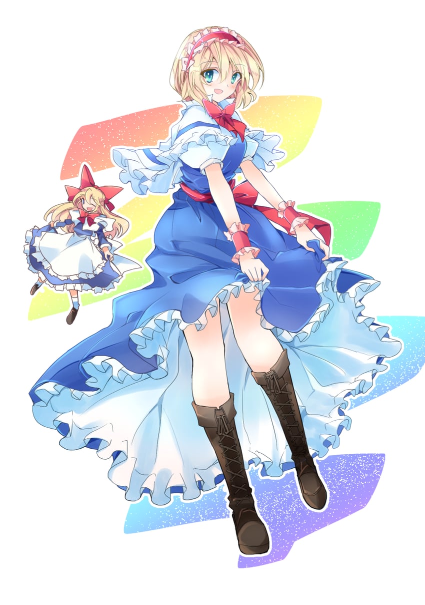 alice margatroid and shanghai doll (touhou) drawn by ichimura_kanata