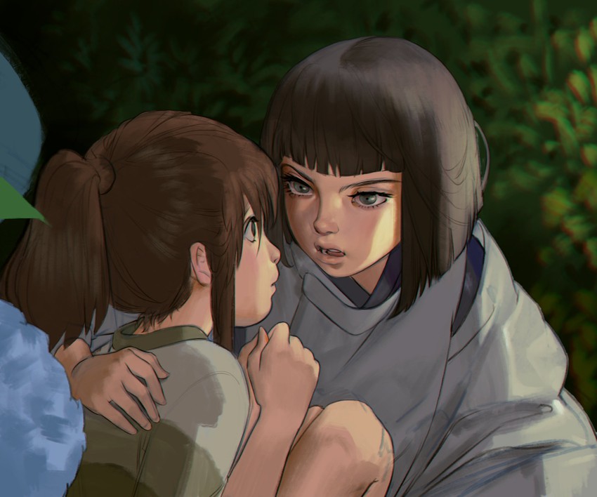 ogino chihiro and haku (sen to chihiro no kamikakushi) drawn by han_seung_hee