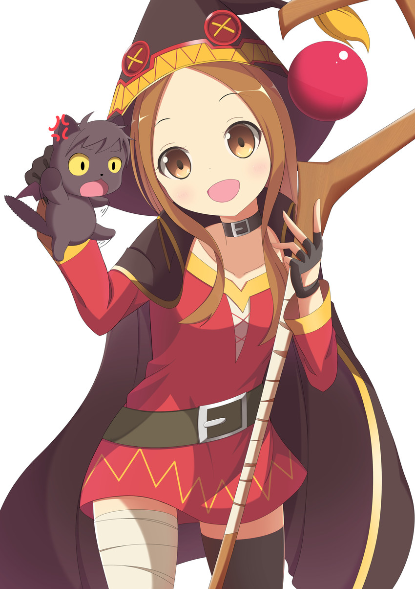 megumin, takagi-san, chomusuke, nishikata, and takahashi rie (kono subarashii sekai ni shukufuku wo! and 1 more) drawn by koudai-allforone-oneforall-1