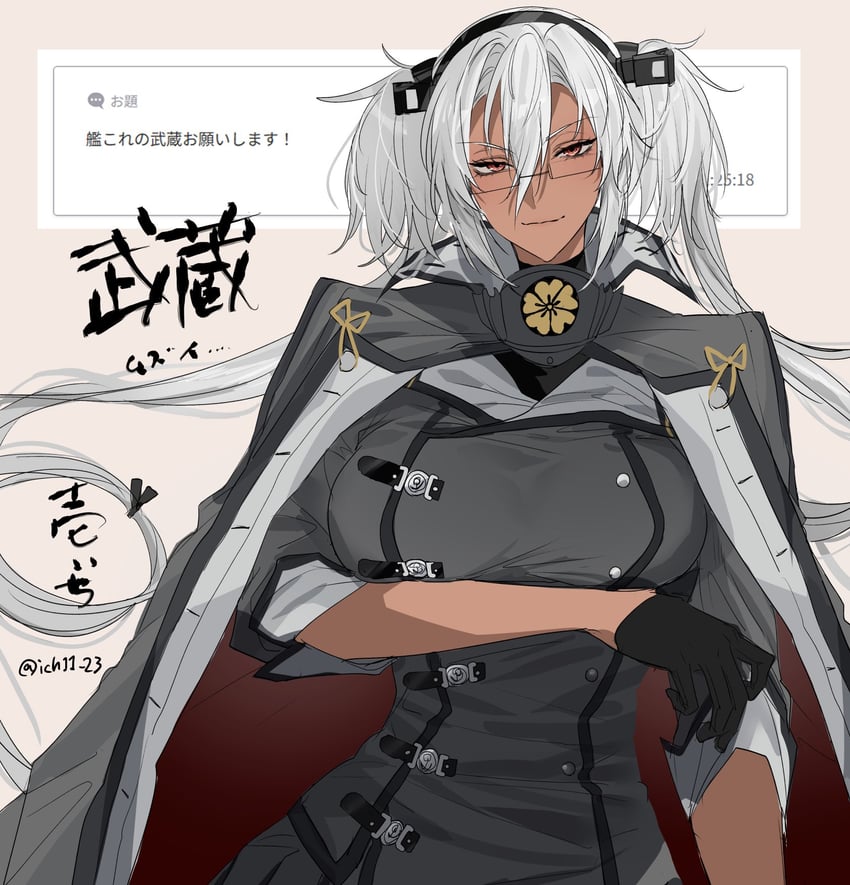 musashi and musashi kai ni (kantai collection) drawn by ichimonme_(ichi)