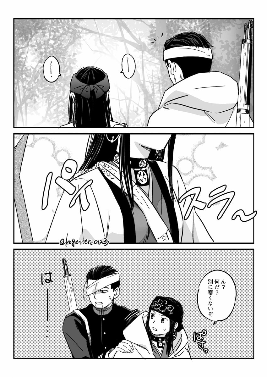 ogata hyakunosuke and asirpa (golden kamuy) drawn by moonlight_0423