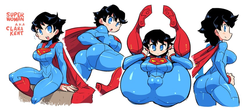 superman and clark kent (dc comics and 1 more) drawn by rariatto_(ganguri)