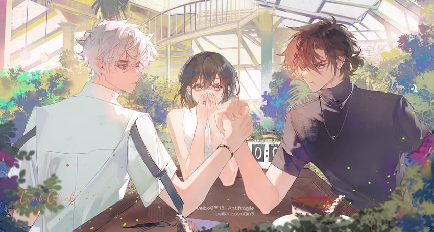 cheng xiaoshi, lu guang, and qiao ling (shiguang dailiren) drawn by ikag