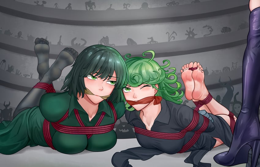 tatsumaki, fubuki, and kaijin hime do-s (one-punch man) drawn by yuehei_dao