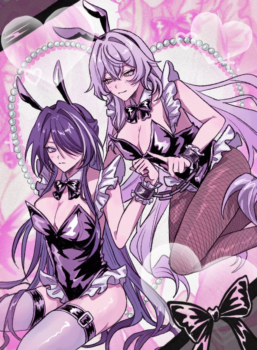 acheron and black swan (honkai and 1 more) drawn by l0ver_t_t