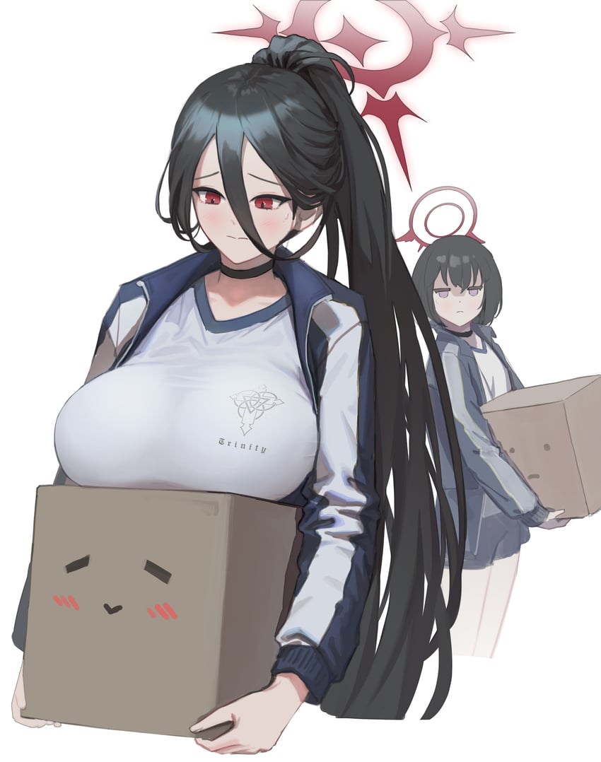 hasumi and mashiro (blue archive) drawn by bbul_horn