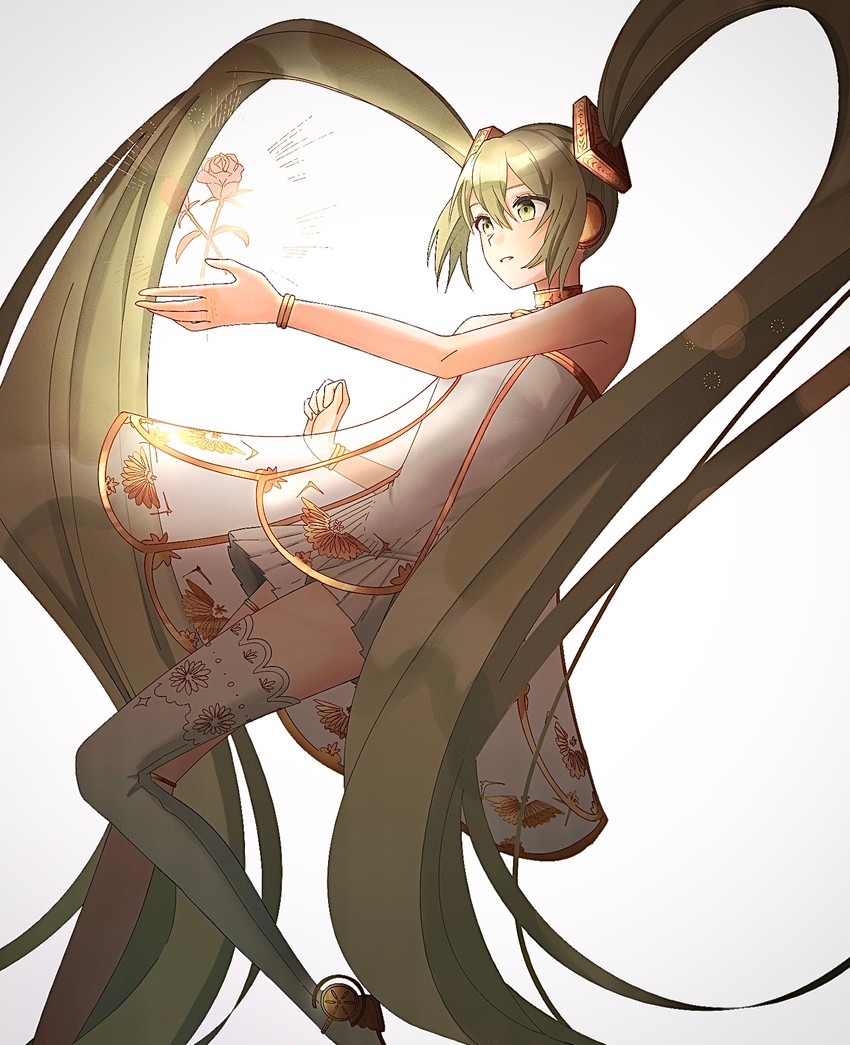 hatsune miku and gramophone miku (vocaloid and 1 more) drawn by hitsuji_(soborodon_2612)