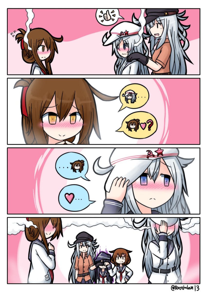 hibiki, inazuma, ikazuchi, akatsuki, verniy, and 2 more (kantai collection) drawn by raythalosm