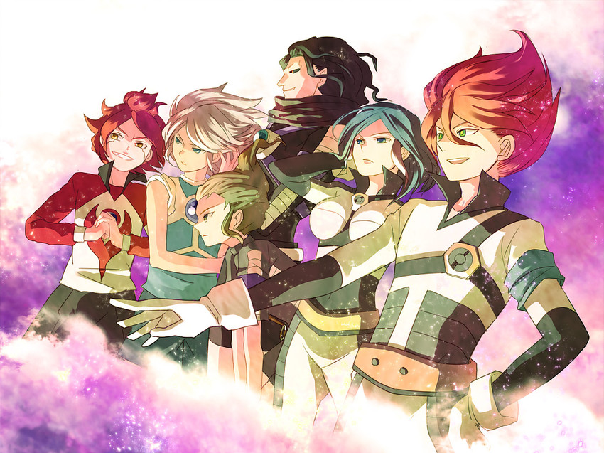 kiyama hiroto, nagumo haruya, suzuno fuusuke, midorikawa ryuuji, urubida, and 1 more (inazuma eleven) drawn by hajikero_(mimizu)