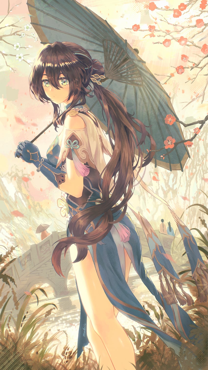 ruan mei (honkai and 1 more) drawn by melon_(melontsai)