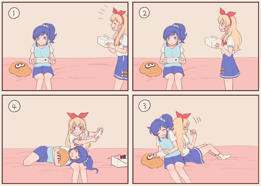 inkling player character, hoshimiya ichigo, and kiriya aoi (splatoon and 2 more) drawn by gobou_1000