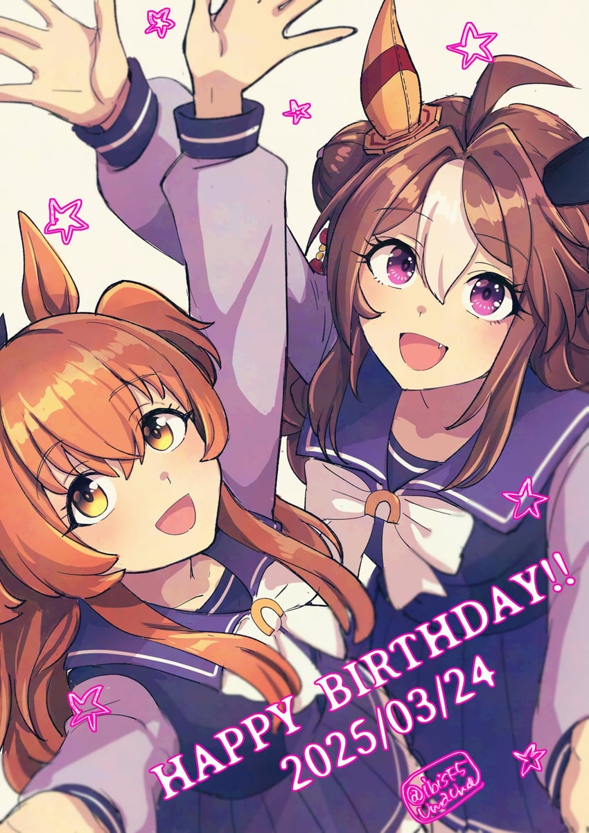 mayano top gun and copano rickey (umamusume) drawn by hi_(ibisf5umauma)