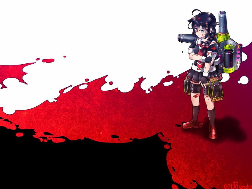 shigure and shigure kai ni (kantai collection and 2 more) drawn by tanaka_kusao