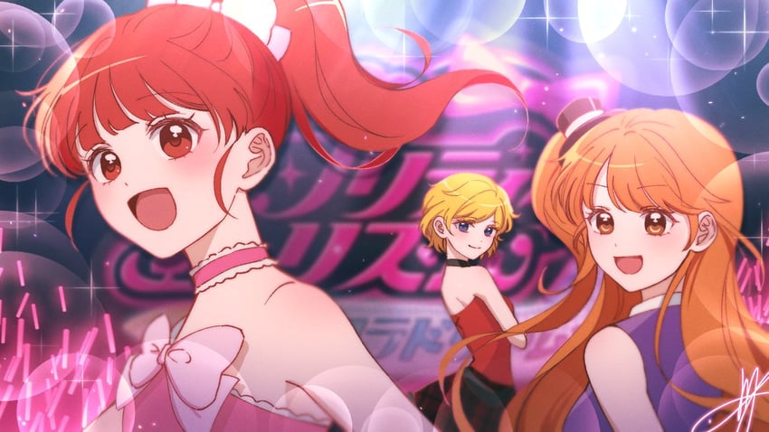 harune aira, amamiya rizumu, and takamine mion (pretty series and 2 more) drawn by meng_(prism_shining)