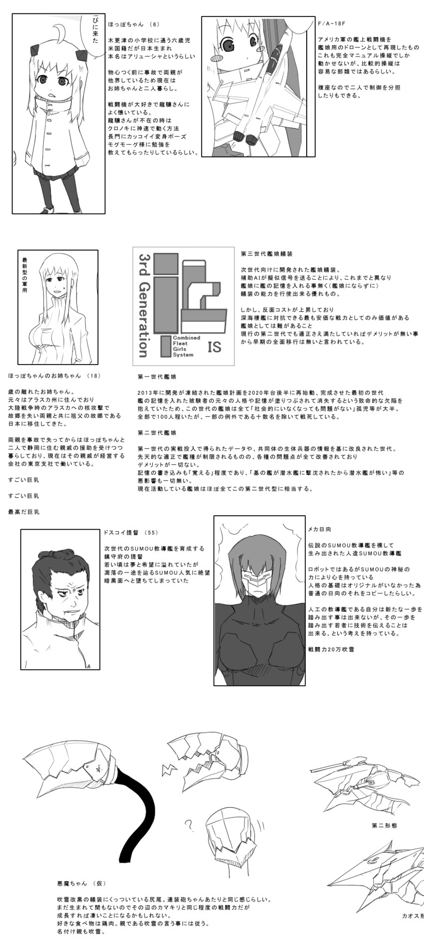 admiral, ryuujou, northern ocean princess, and hyuuga (kantai collection) drawn by 8-gou_(mechanist08)