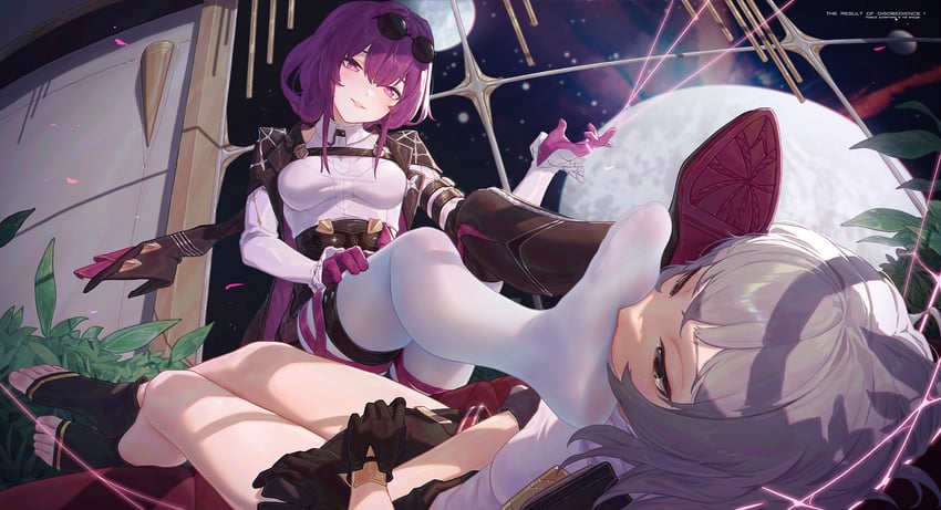 trailblazer, stelle, and kafka (honkai and 1 more) drawn by icecake