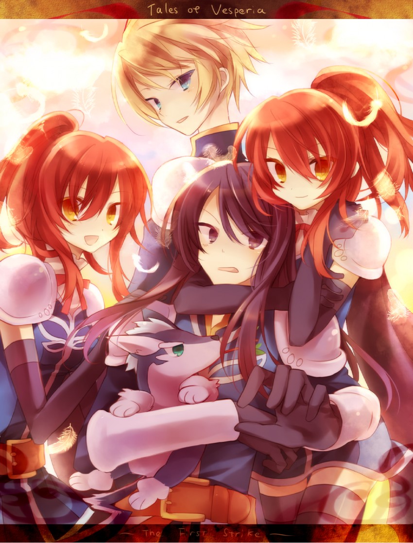 yuri lowell, flynn scifo, repede, chastel aiheap, and hisca aiheap (tales of and 1 more) drawn by ibara_riato
