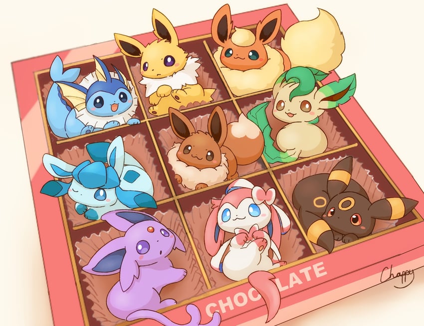 eevee, sylveon, umbreon, glaceon, vaporeon, and 4 more (pokemon) drawn by mimix