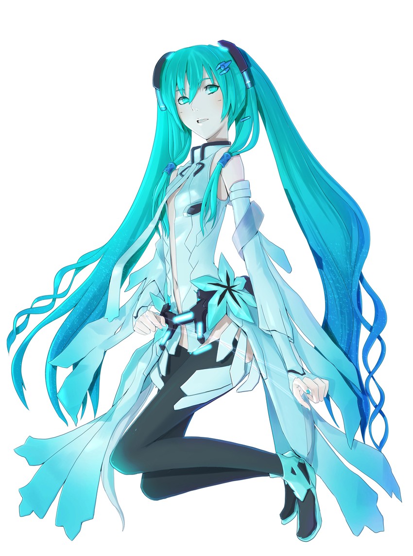 hatsune miku and yuzuriha inori (vocaloid and 1 more) drawn by magzz