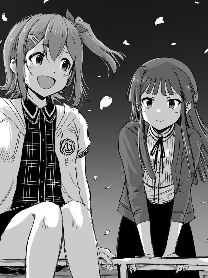mogami shizuka and kasuga mirai (idolmaster and 2 more) drawn by matcha_kingyo