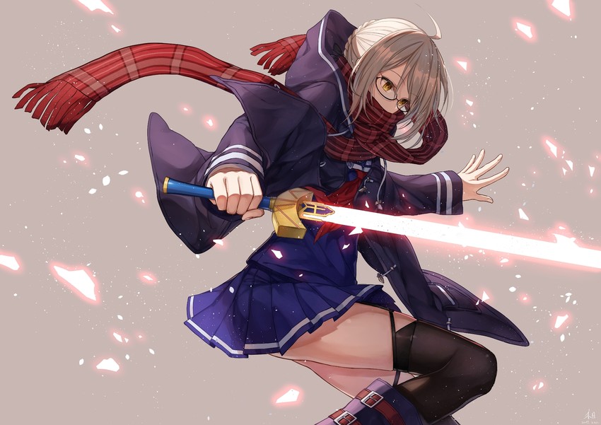 artoria pendragon and mysterious heroine x alter (fate and 1 more) drawn by heri_(sniper579)