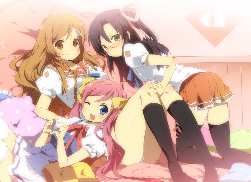 suenaga mirai, hoshikawa kanata, and suenaga haruka (culture japan) drawn by kl_(dgzonbi)