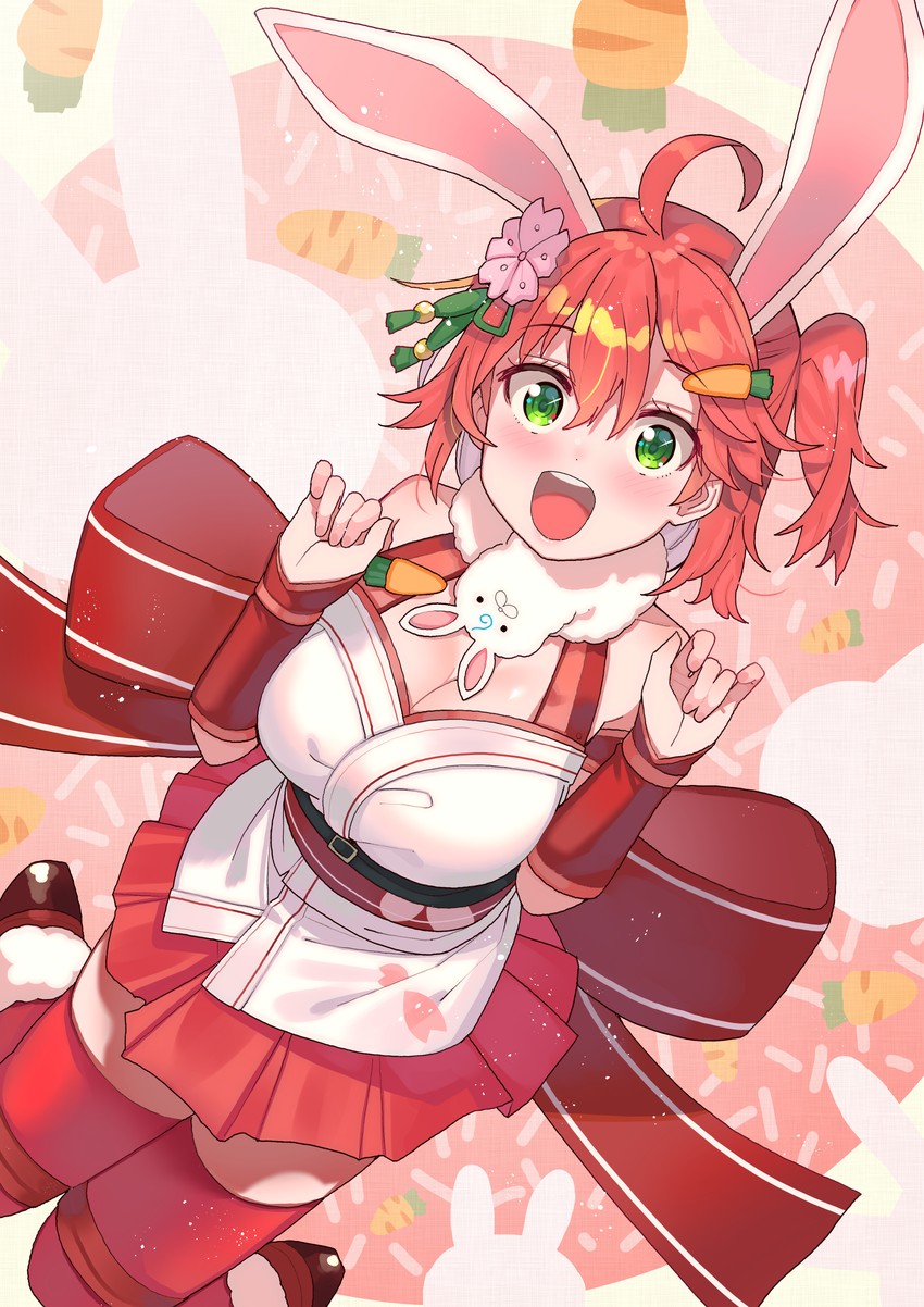 usada pekora, sakura miko, and 35p (hololive) drawn by tonarikeru