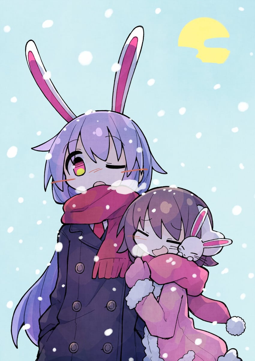 reisen udongein inaba and inaba tewi (touhou) drawn by asameshi
