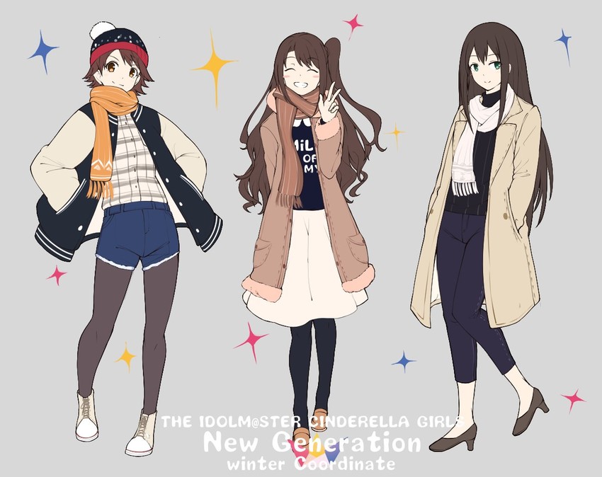 shibuya rin, shimamura uzuki, and honda mio (idolmaster and 1 more) drawn by touzai_(poppin_phl95)