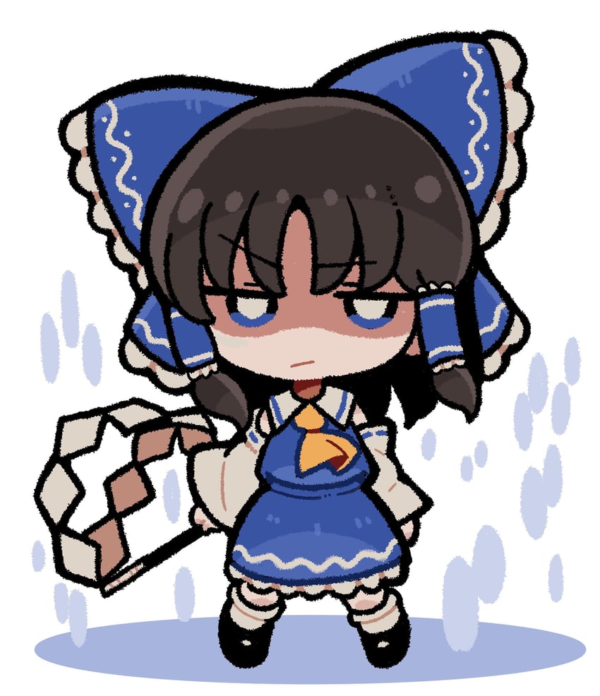 hakurei reimu (touhou and 1 more) drawn by henyomen