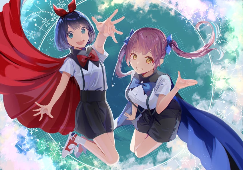 omega rio and omega ray (omega sisters) drawn by ru_ri_821