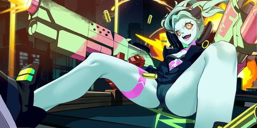 rebecca (cyberpunk and 1 more) drawn by lanzen_wu
