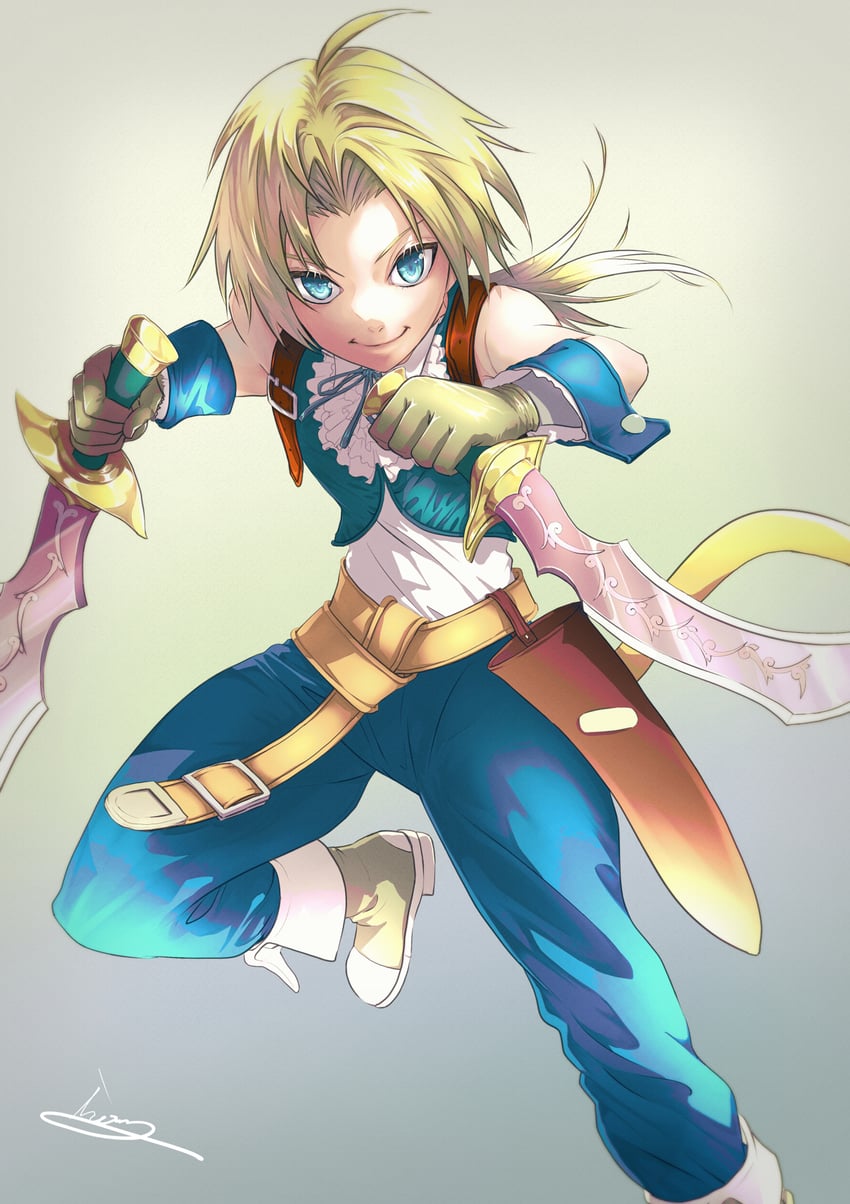 zidane tribal (final fantasy and 1 more) drawn by moriiiiiiiiiinn