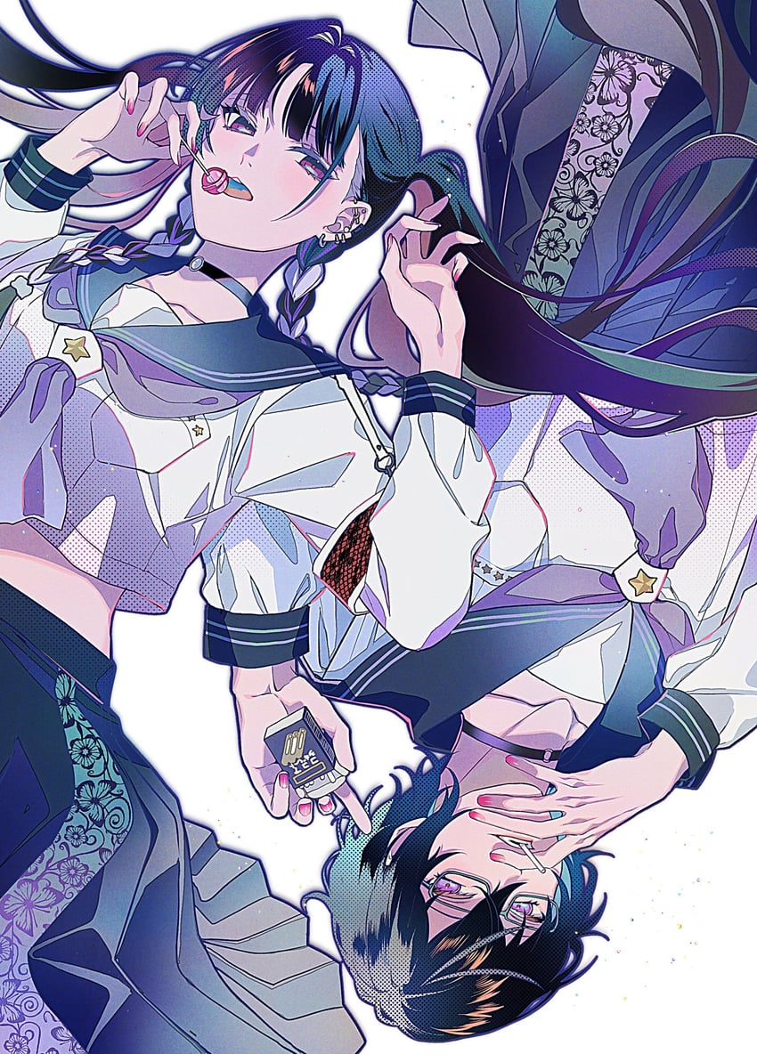 meloco kyoran, shikinagi akira, and seila (nijisanji and 1 more) drawn by kaburagi_(pnoir087)