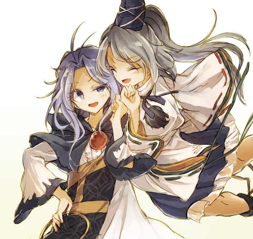 mononobe no futo and kumoi ichirin (touhou) drawn by hisona_(suaritesumi)