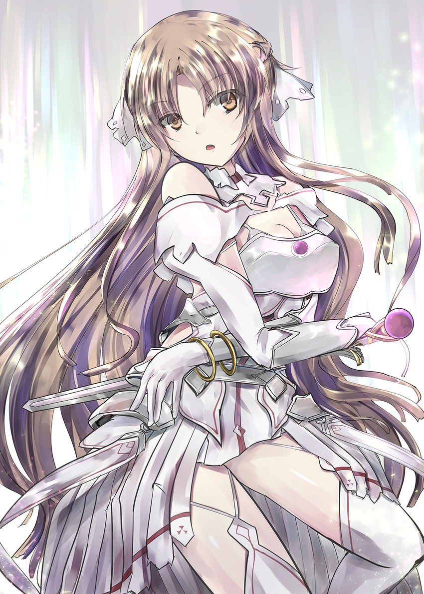 asuna (sword art online and 2 more) drawn by discharge_view