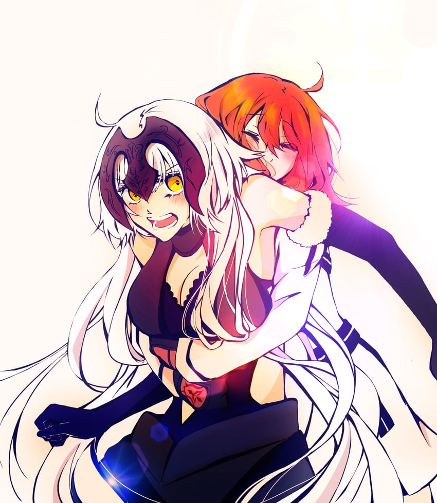 fujimaru ritsuka and jeanne d'arc alter (fate and 1 more) drawn by user_wzgy4778