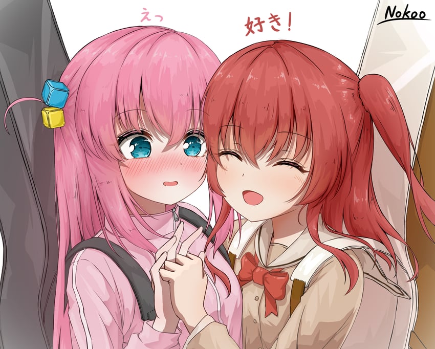 gotoh hitori and kita ikuyo (bocchi the rock!) drawn by nokoo