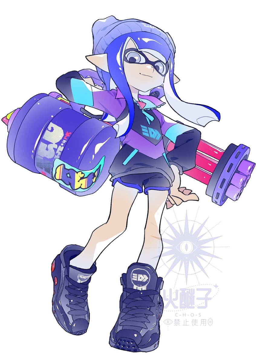 inkling player character and inkling girl (splatoon) drawn by himiko0025