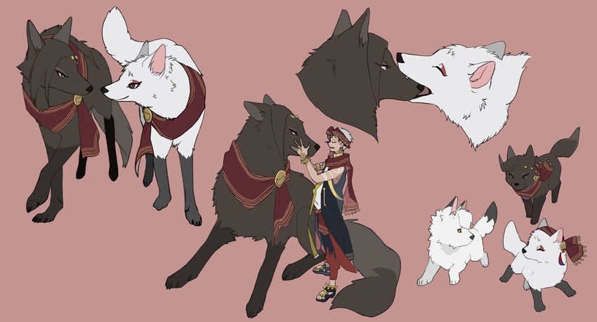 jack howl, jamil viper, and kalim al-asim (twisted wonderland) drawn by raccoonlot