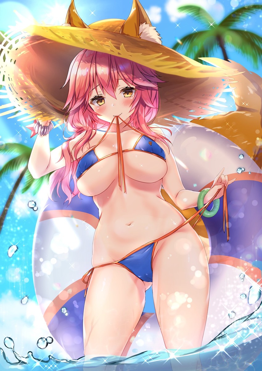 tamamo and tamamo no mae (fate and 1 more) drawn by honoka_chiffon