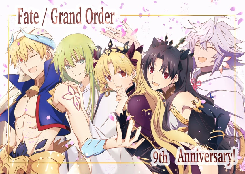 ereshkigal, ishtar, enkidu, merlin, and gilgamesh (fate and 1 more) drawn by nekota_(ta_neko0)
