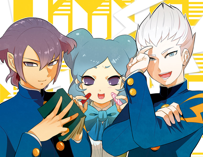beta, alpha, and gamma (inazuma eleven and 2 more) drawn by yanyo_(ogino_atsuki)