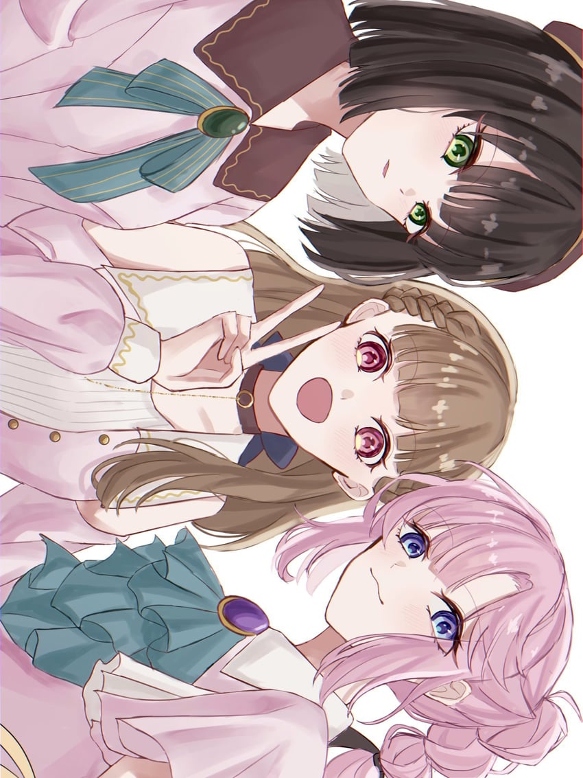 momose ginko, anyoji hime, and kachimachi kosuzu (love live! and 1 more) drawn by mt_lel