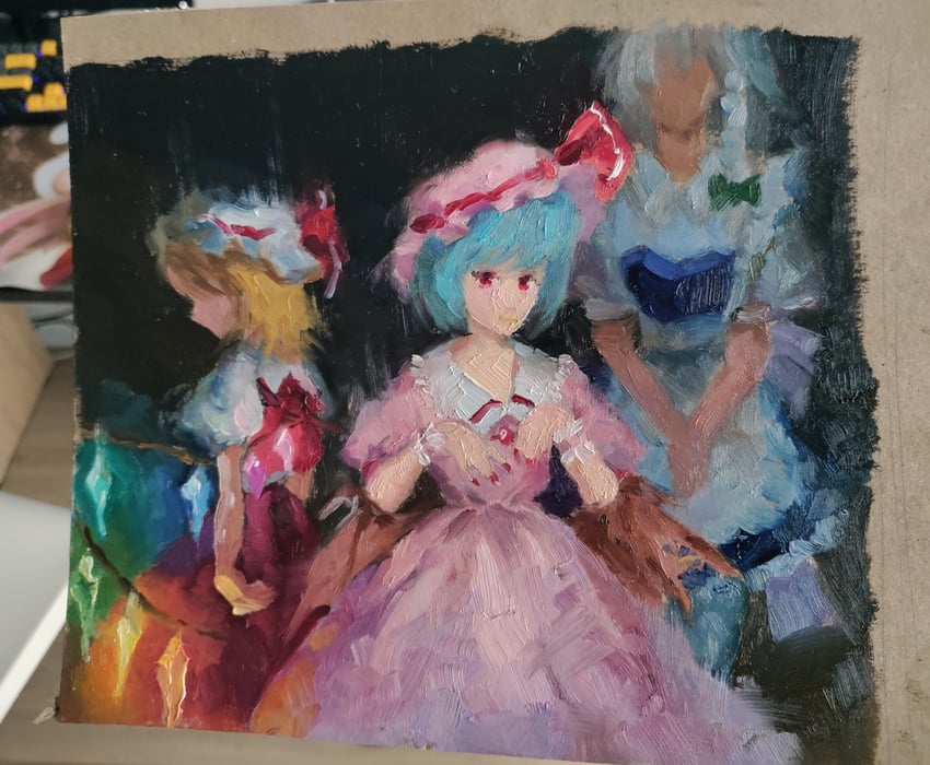 remilia scarlet, flandre scarlet, and izayoi sakuya (touhou) drawn by yuuren_kyouko